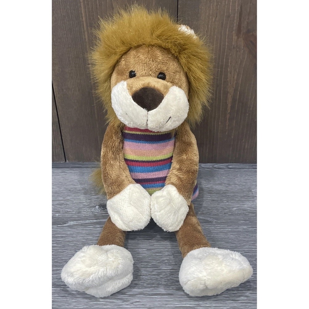 Animal Alley Lion Striped Knit Outfit Plush Stuffed Animal Toy's R Us‎ 15"2007